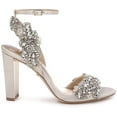 thumbnail image 2 of Badgley Mischka Libby Crystal Embellished Evening Shoe 6.5 Ivory, 2 of 9