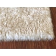 thumbnail image 2 of Soho Luxurious Faux Sheepskin Oval Shape White with Brown Tips Shag Area Rug, 2 of 5