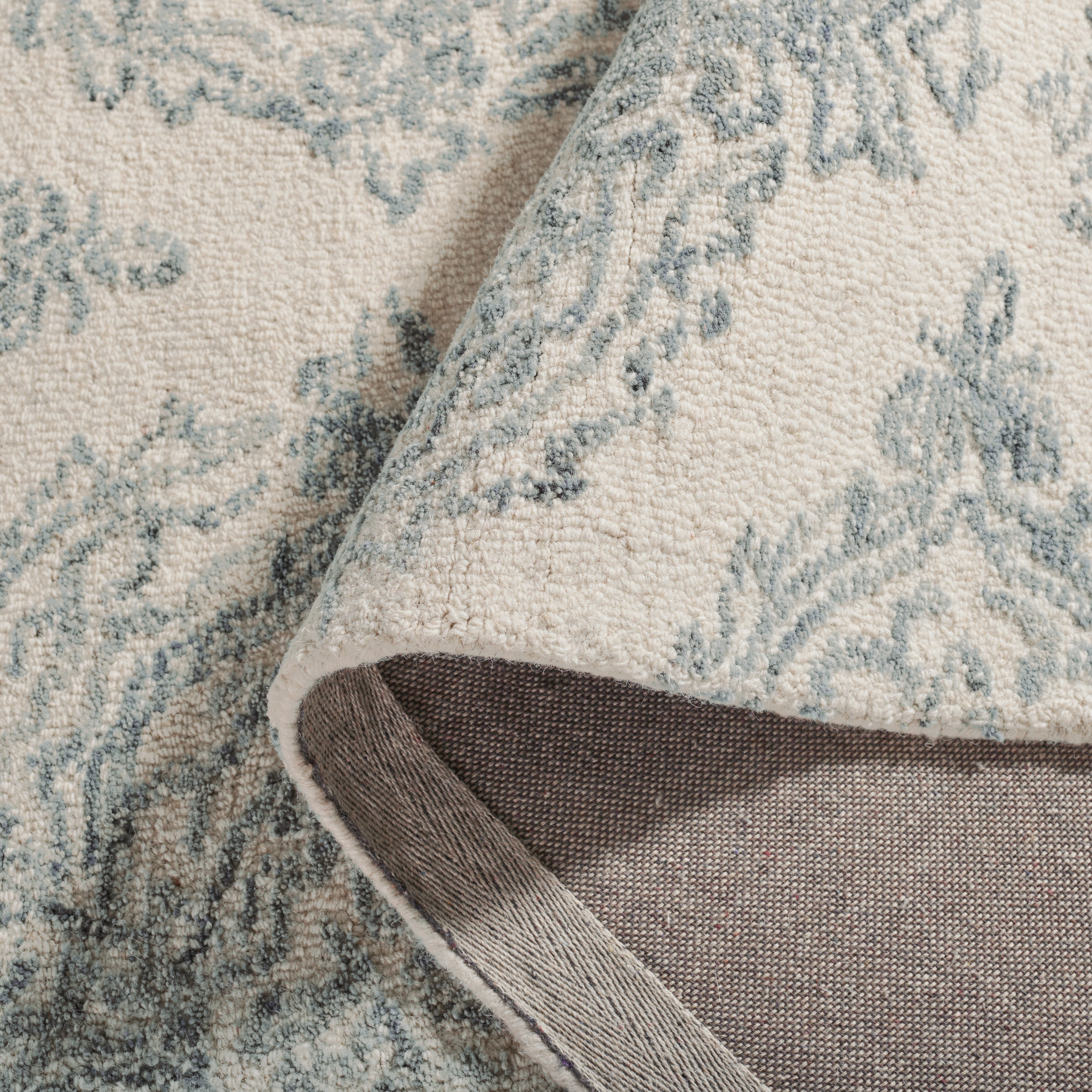 SAFAVIEH Martha Stewart Abstract Area Rug, Ivory/Blue, 4' x 6'