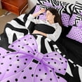 thumbnail image 4 of Homewish Polka Dots Bowknot Bedding Comforter Set 7-Piece for Kids Teens Boys Girls,Animal Zebra Print King Bedding Sets,Dreamy Princess Ultra Soft Bed Sheets,Microfiber Bedroom Decor,Reversible, 4 of 8