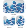 thumbnail image 3 of Bathroom Rugs Sets 4 Piece with Shower Curtain sets, Blue Leaf Branch Pattern Printed on Cute Shower Curtain Sets with Rugs, Perfect for Bathroom Hotel Dorm Spa Home, 72 x 72 inches, 3 of 8
