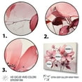 thumbnail image 3 of Designart "Simplicity in Bloom Pink Minimalist Delight II" Abstract Botanicals Floater Framed Wall Decor, 3 of 7