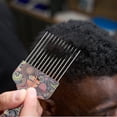 thumbnail image 2 of Unique Bargains 1 Pc Metal Hair Pick for Women Men Afro Pick Multicolor, 2 of 7
