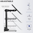 thumbnail image 5 of VIVO Black Freestanding Laptop Desk Stand w/ Glass Base, Fits Laptops up to 17", 5 of 8