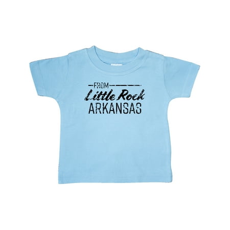 

Inktastic From Little Rock Arkansas in Black Distressed Text Gift Baby Boy or Baby Girl T-Shirt
