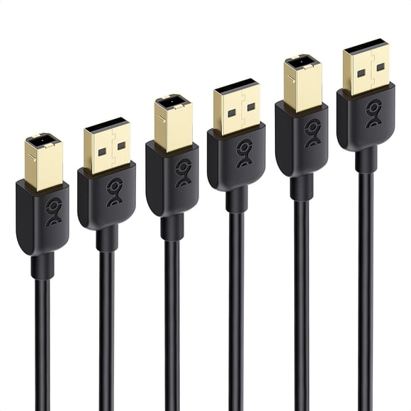ABDFHE-3-Pack USB 2.0 A to B USB Printer Cable - 6 ft