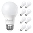 thumbnail image 1 of DEWENWILS Paquete de 8 bombillas LED A19, 760 l&uacute;menes, 5000 K, luz diurna de 9 W (equivalente a 60 W), base de rosca mediana E26, no regulable, certificaci&oacute;n UL, 1 of 7