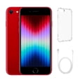 thumbnail image 1 of Refurbished Apple iPhone SE (3rd Gen) A2595 (Fully Unlocked) 64GB Red (Grade A) w/ Clear Phone Case, 1 of 4