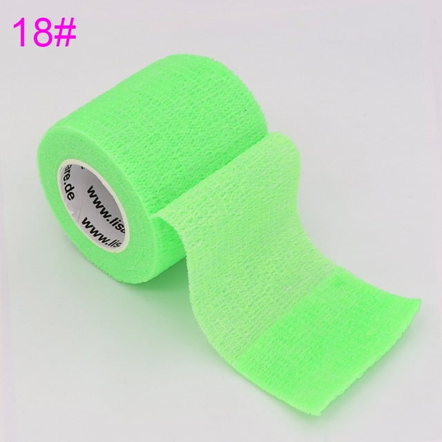 1 Rouleau 2.5/5/10cm Bandage Sport Auto-Adhésif Respirant Élastique pour Fixation Doigt Poignet Jambe Bandage Non Tissé