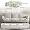 thumbnail image 6 of TSOVTHRID Green Leaf Beige Print Couch Cushion Covers for Pets, Non Slip Washable Sofa Seat Cover for Dogs 3 Pieces Soft Stretch Sofa Cushion Slipcovers with Elastic Bottom, 6 of 7