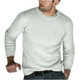 thumbnail image 1 of Rbaofujie Chandail à Col Rond pour Hommes en Tricot, Chandail à Col Rond, Chandail Décontracté Uni, Chandail de Base, Chandail Gris, Coton Ouaté Lesté, 1 of 6