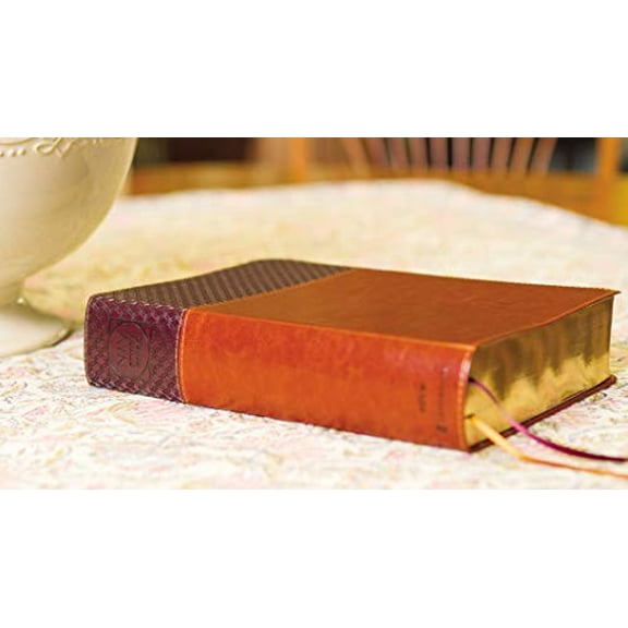 Pre-Owned NIV Study Bible, Fully Revised Edition, Large Print, Leathersoft, Brown, Red Letter, Comfort Print (Imitation Leather) 0310449189 9780310449188