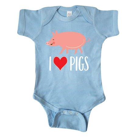 

Inktastic I Love Pigs Funny Farm Animal Gift Baby Boy or Baby Girl Bodysuit