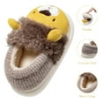 thumbnail image 6 of Drecage Toddler Kids Cute Lion Slippers Boys Winter Warm Fuzzy Bedroom House Shoes, 6 of 7