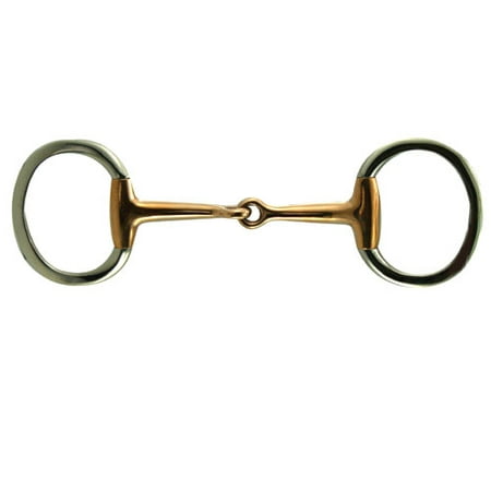Copper Mouth Eggbutt Snaffle - Coronet Copper Mouth Flat Ring Eggbutt Snaffle Bit - 5