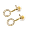 thumbnail image 3 of 1 Par De Pendientes Para Mujer Yuyangstore Pendientes De Cristal Nupcial De Drop Dangler Geométricas Dorado Pendientes colgantes, 3 of 8