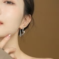 thumbnail image 7 of Kumdkd Silver Heart Earrings for Women, Hypoallergenic Two Wear Fashion Earrings, Simple Elegant Stud & Hoop Sport Earrings, Valentine's Day Birthday Gift for Her, 3cm Gold Plated Metal Earrings, 7 of 7