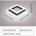 thumbnail image 5 of Goeco Plafonnier Carré 24W LED, Lampe de Plafond Acrylique, pour Salon, Chambre, Cuisine, 5 of 5