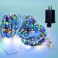 thumbnail image 4 of Guirnalda de luces navideñas con cable de cobre verde de 100 m y 200 m para exteriores, 24 V CC, con enchufe, para árbol de Navidad, 4 of 5