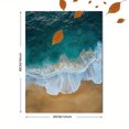 thumbnail image 3 of Qisvanset Framed Canvas Wall Art 12x16 Inch Emerald Green Beach Ocean Minimal Coastal Art, 3 of 5