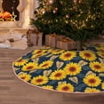 thumbnail image 5 of Sikiie Sunflowers Nativity Christmas Tree Skirt, Jesus Christian Winter Holiday Tree Mat Decoration(30-48IN)36", 5 of 6