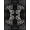 Black Gray, Pattern 4, variant on ODIKA 8'x10' Washable Area Rug Snake Witchy Moody Whimsical Frame Moth Witch Themed Carmel Gothic Flowing for Dining Room, Large Office, Lounge, Non-Slip Chair-Friendly Mat