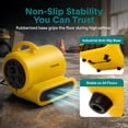 thumbnail image 4 of SereneLife Air Mover, 3-Speed Blower Fan with Adjustable Angle, 2500 CFM Airflow, Portable Dryer for Ventilation, Circulation, and Drying in Homes, Garages, and Worksites, Yellow, 4 of 5