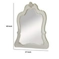 thumbnail image 5 of Wooden Frame Mirror with Scalloped Trim Crown Top, White, 5 of 5