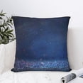 thumbnail image 4 of Wukai Retro Blue Glitter Premium Polyester Fleece Pillow Covers with Hidden Zipper Closure,Luxuriously Soft and Durable-16"x16", 4 of 7