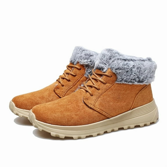 Men's Winter Boots Keep Warm Snow Boots with Long Fleece Lining for Outdoor Use Wide Toe Winter Shoes