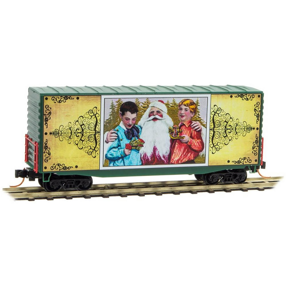 Micro-Trains MTL N-Scale 40ft. Box Car Christmas Postcards 2015 Santa