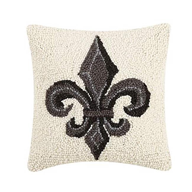 Peking Handicraft 30tg393c10sq 10 X 10 In Fleur De Lys Hook Pillow Pack Of 2 Walmart Com Walmart Com