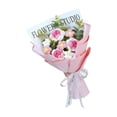 thumbnail image 1 of Guirnalda de flores artificiales tejidas a crochet, ramo de flores preservadas, regalo para esposa Rosa, 1 of 9