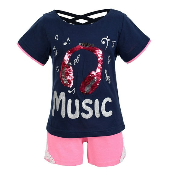 CONJUNTO PARA BEBA, SHORT CON PLAYERA, MANGA CORTA, MARCA SUGAR GIRLS SUGAR GIRLS 1302043X