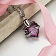 thumbnail image 3 of Crystal Urn Necklace Heart Memorial Keepsake Pendant Ash Holder Cremation Jewelry for Ashes, 3 of 7