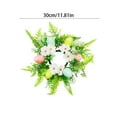 thumbnail image 3 of Easter Candle Holder Wreath for Spring Decor, Versatile Table Centerpiece and Wall Hanging, Plastic Floral Design for Festive Celebrations, 3 of 6
