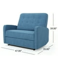 thumbnail image 4 of Noble House Callico Recliner Fabric Loveseat, Blue, 4 of 11