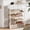 White, variant on BGTREND 5-Tier Shoe Rack Organizer with Wooden Top and 2 Fabric Drawers, Shoe Stand Shelf for Entryway Hallway, Black