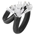 thumbnail image 1 of Funda para cables AGPTEK, paquete de 2 unidades, 1,8 pulgadas y 1,5 m, gestión de cables, 1 of 7