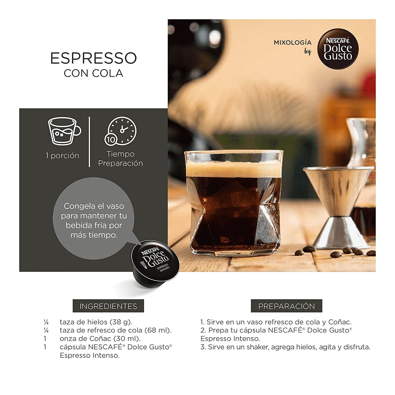 Nescafe Dolce Gusto Coffee Pods, Espresso Intenso, 16 capsules Pack of 3