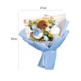 thumbnail image 4 of Ramo de Flores de Ganchillo Macarena Decoración del Día de San Valentín Azul, 4 of 8