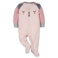 thumbnail image 2 of Set de Pijamas Sleep 'N Play Gerber para Bebé Niña con Osito Rosa 0-3 Meses, 2 of 5