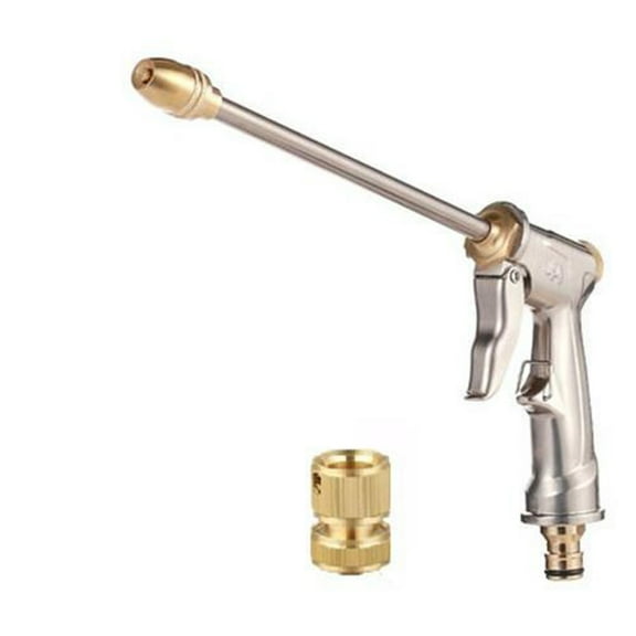 High Pressure Garden Hose Nozzle – 3/4" GHT Sprayer Head for Lawn, Car Washing, Pets & Cleaning, Heavy Duty Metal Water Nozzle with Adjustable Spray Patterns (1 connector)