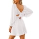 thumbnail image 3 of Mini vestido de manga larga con cuello redondo de manga larga informal de moda sexy para mujer Pompotops hdfakjf4371, 3 of 8