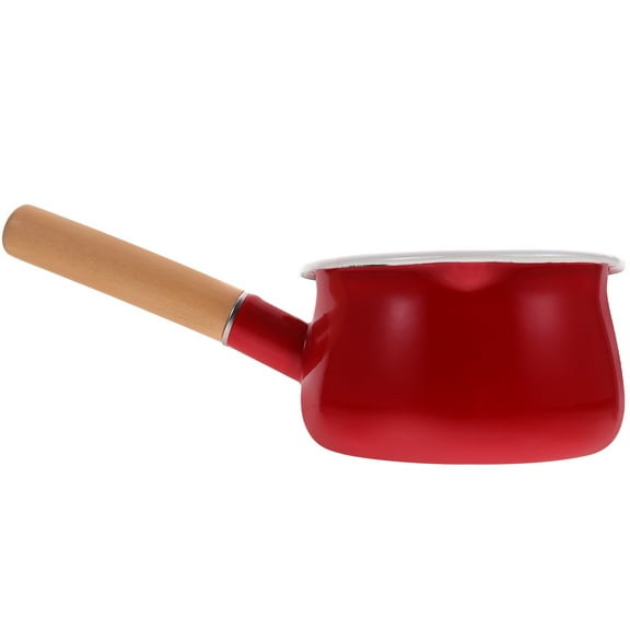 ULTNICE 1Pack Non-Porous Milk Pot for Families with Enamel Finish 11.6x6.1x3.5in