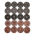 thumbnail image 2 of Decorative Buttons, 20 Pcs Wooden Buttons Pear Wood  For Clothing, 2 of 8
