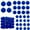 Blue, variant on 46Pcs Velvet Christmas Ball Ornaments, Flocked Christmas Tree Decorations Set ,Christmas Tree Ball Ornaments,Assorted Shatterproof Hanging Ornaments With Loop For Xmas Holiday Home Decor,Navy Blue
