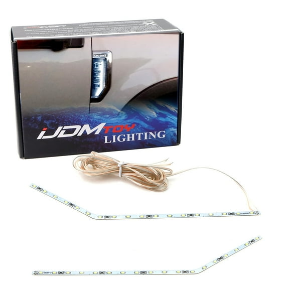 Xenon White LED Background Illumination Kit For 2017-2021 Ford F250 F350 F450 Super Duty Side Fender Chrome Emblem