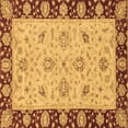 thumbnail image 1 of Ahgly Company Indoor Square Abstract Brown Modern Area Rugs, 5' Square, 1 of 4