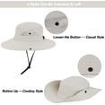 thumbnail image 5 of Women's Outdoor UV-Protection-Foldable Sun-Hats Mesh Wide Beach Fishing Hat with Ponytail-Hole, 5 of 14